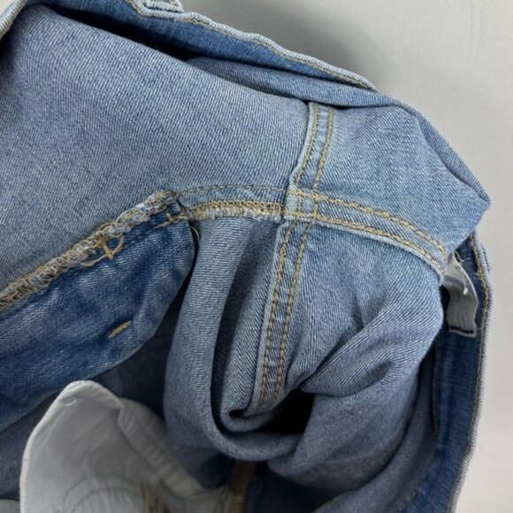 Free People Raw Hem Fringe High Rise Denim Blue Jeans Great Heights Size 27 Boho - Picture 10 of 14